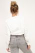 Witte sweater met ruitpatroon