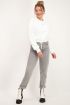 Witte sweater met ruitpatroon