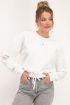 Witte sweater met ruitpatroon