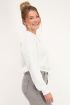 Witte sweater met ruitpatroon