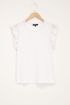 Witte top met broderie & volants | My Jewellery