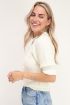Witte top met ruffle mouw