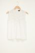 Witte top met volantmouw en kant