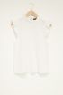 Witte top met volantmouwen, witte ruffle top