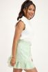 Witte top met volantmouwen, witte ruffle top