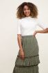 Witte top met col en structuur | Ruffle top My Jewellery