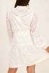 Witte jurk met crochet & ruffle kraag | My Jewellery