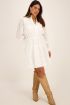 Witte jurk met crochet & ruffle kraag | My Jewellery