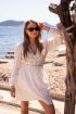 Witte jurk met embroidery & ballonmouwen | My Jewellery