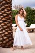 Witte maxi jurk met spaghettibandjes & open rug| My Jewellery