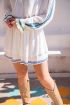 Witte rok met blauwe embroidery rand | My Jewellery