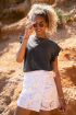 Witte skort met bloemen broderie |My Jewellery