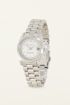 Zilver horloge met schakelband & witte wijzerplaat | My Jewellery