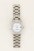 Zilver horloge met schakelband & witte wijzerplaat | My Jewellery