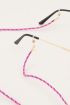 Roze zonnebrilkoord gedraaid touw