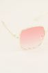Roze zonnebril | Vierkante zonnebril | My Jewellery