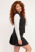 Zwart gilet cropped