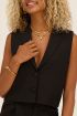 Zwart gilet met dubbele knoop | My Jewellery