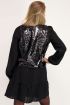 Zwart gilet met pailletten