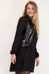 Zwart gilet met pailletten