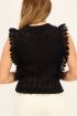 Zwarte crochet top met ruffles | My Jewellery
