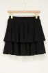 Zwarte plisse rok met twee lagen | My Jewellery