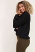 Zwarte trui met ruffle & rits| Truien | My Jewellery