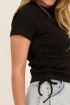 Zwart T-shirt met trekkoordjes | My Jewellery