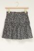 Zwart-witte rok met smock & cheetah