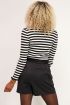 Zwart-witte top met strepen & ruffle mouw | Tops | My Jewellery