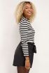 Zwart-witte top met strepen & ruffle mouw | Tops | My Jewellery