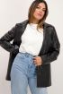 Zwarte blazer leatherlook | Blazer | My Jewellery