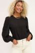 Zwarte blouse met ruiten