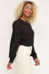 Zwarte blouse met ruiten