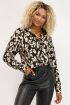 Zwarte blouse gevlekte print | Blouses | My Jewellery