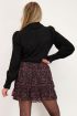 Zwarte blouse met corduroy