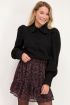 Zwarte blouse met corduroy