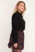 Zwarte blouse met corduroy