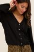 Zwarte blouse met kant & optrekkoord | My Jewellery