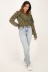 Zwarte blouse met ruffles & bloemenprint