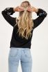 Zwarte blouse met witte embroidery | Blouses | My Jewellery