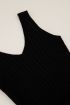 Zwarte bouclé maxi jurk met split | My Jewellery