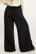 Zwarte broek satijnen look