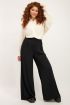 Zwarte broek satijnen look