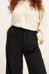 Zwarte broek satijnen look