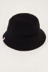Zwarte bucket hat