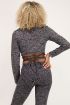 Zwarte cropped top met barok print | My Jewellery