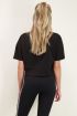 Zwart crop t-shirt bisou | My Jewellery