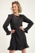 Zwarte cupro jurk met ruffles | My Jewellery