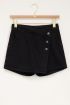 Zwarte denim skort met overslag | My Jewellery